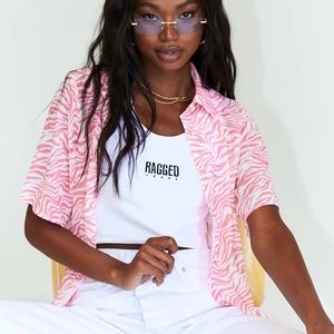 Princess Polly Ziggy Shirt Pink US4